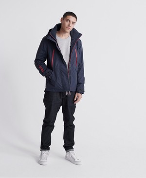 Superdry Hooded Tech SD-Windattacker Férfi Kabát Sötétkék | HYNDS5638